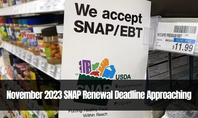 November 2023 SNAP Renewal Deadline Approaching