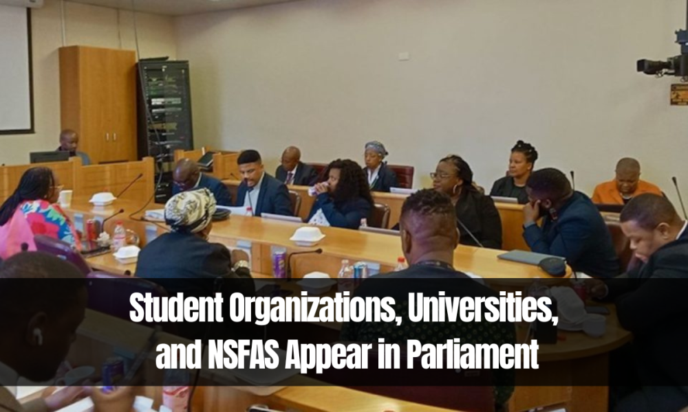 Student Organizations, Universities, and NSFAS Appear in Parliament