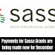 Payments for Sassa Grants are being made now for December