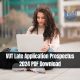 VUT Late Application Prospectus 2024 PDF Download